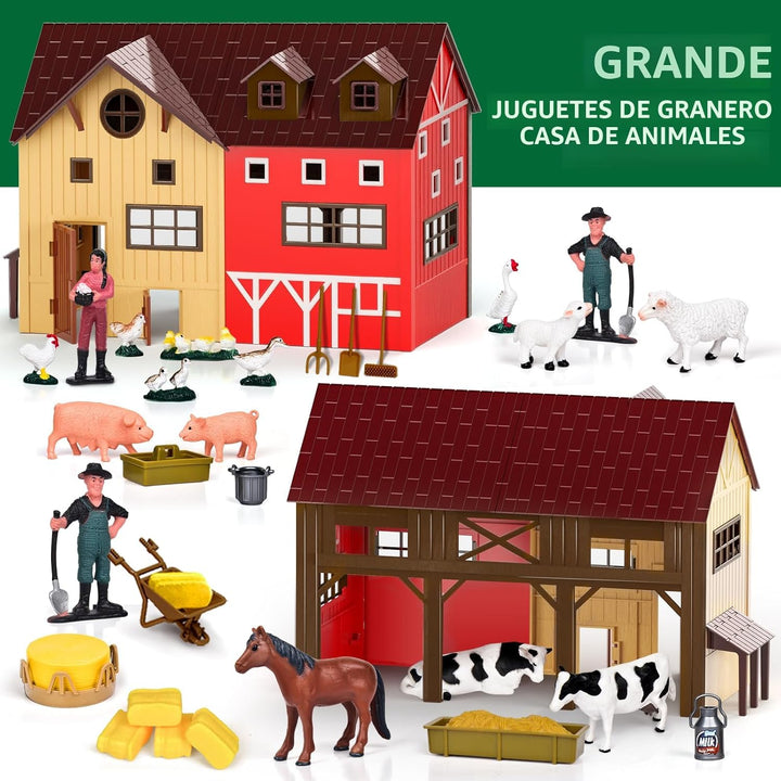 Pupu Pig Juguetes de Animales de Granja Casa Granero - Juguete Trac...