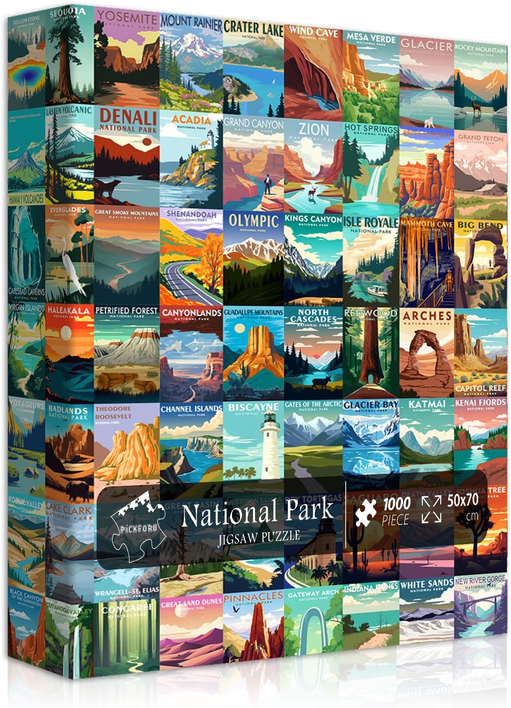 Rompecabezas de Parques Nacionales para adultos 1000