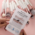 Set de brochas de maquillaje profesional 32 piezas de pelo de cabra