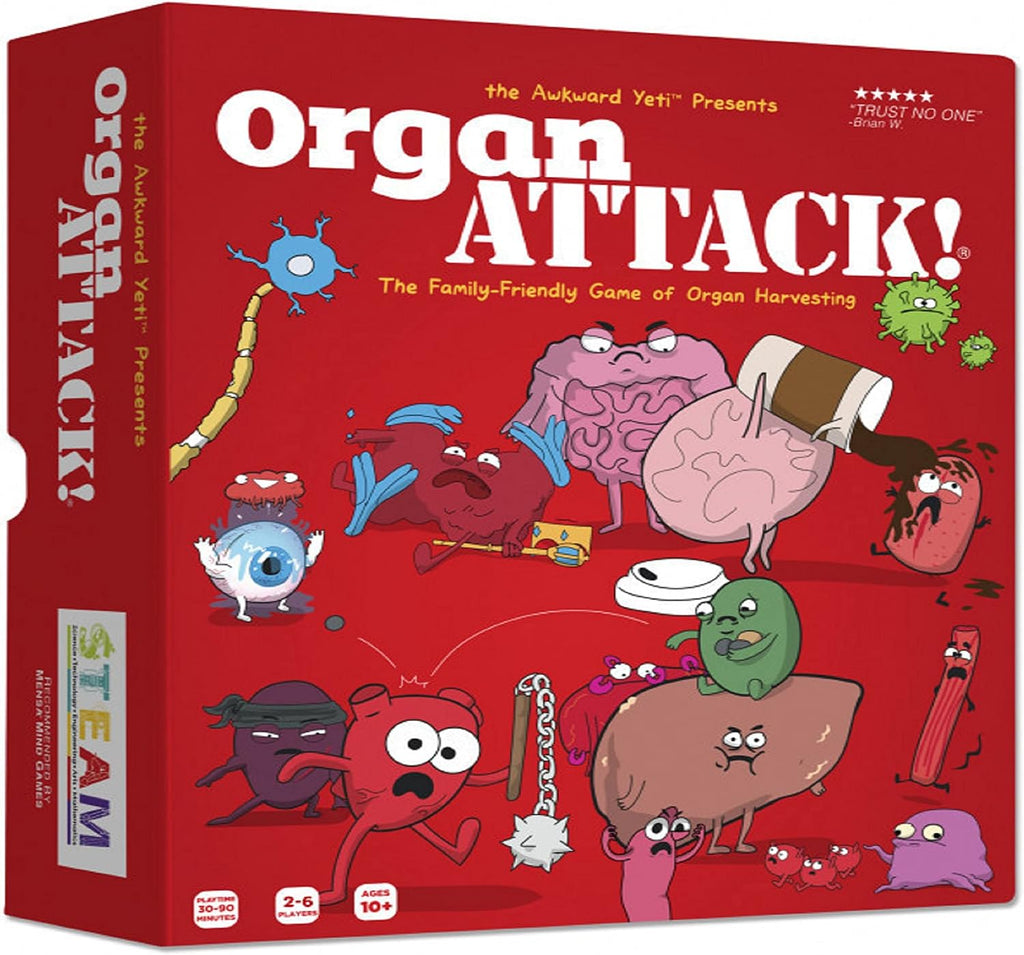 El incómodo juego de cartas Yeti Organ Attack - Divertido juego de anatomía