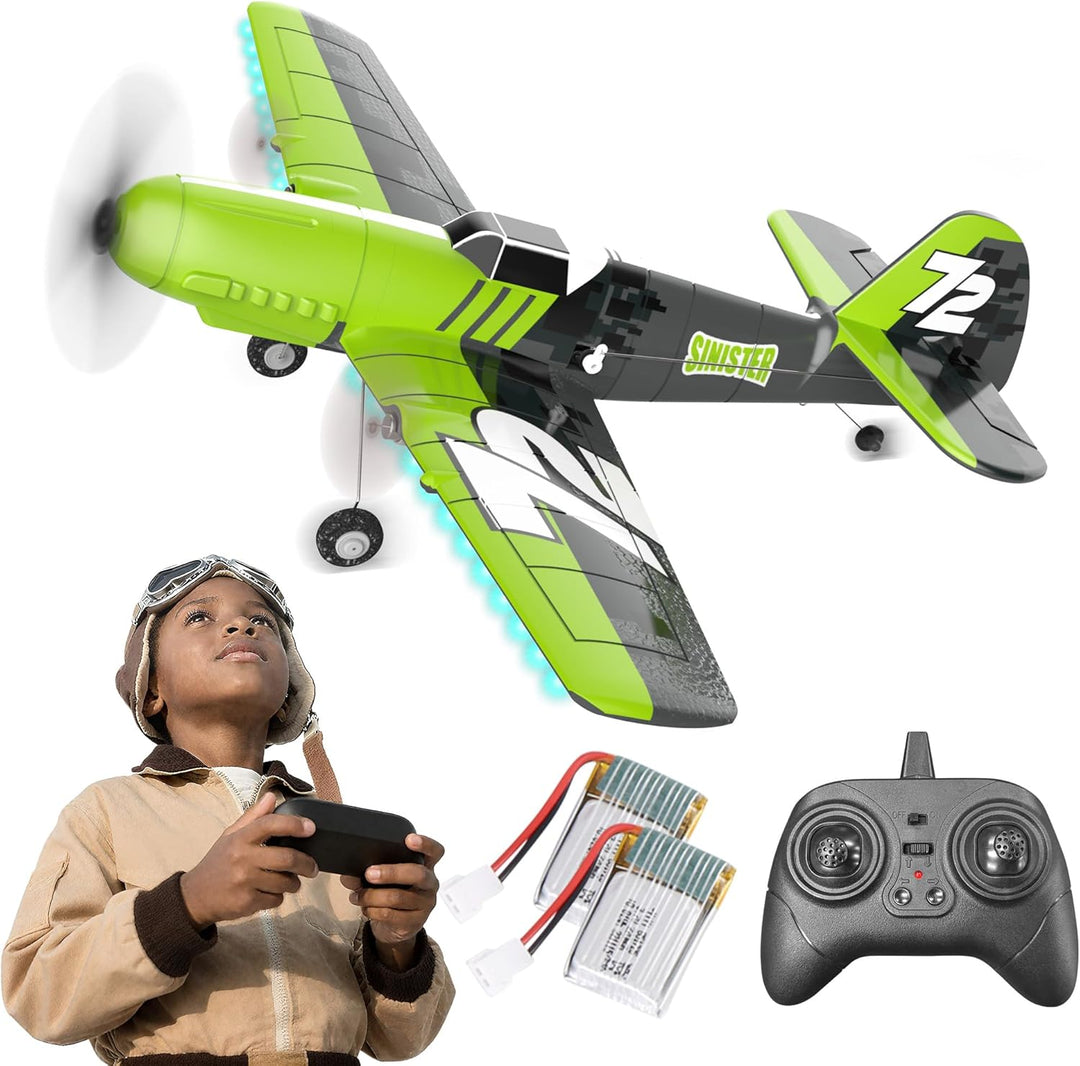 BEZGAR HQ089 - Avión RC, drones para niños, avión de control remoto...