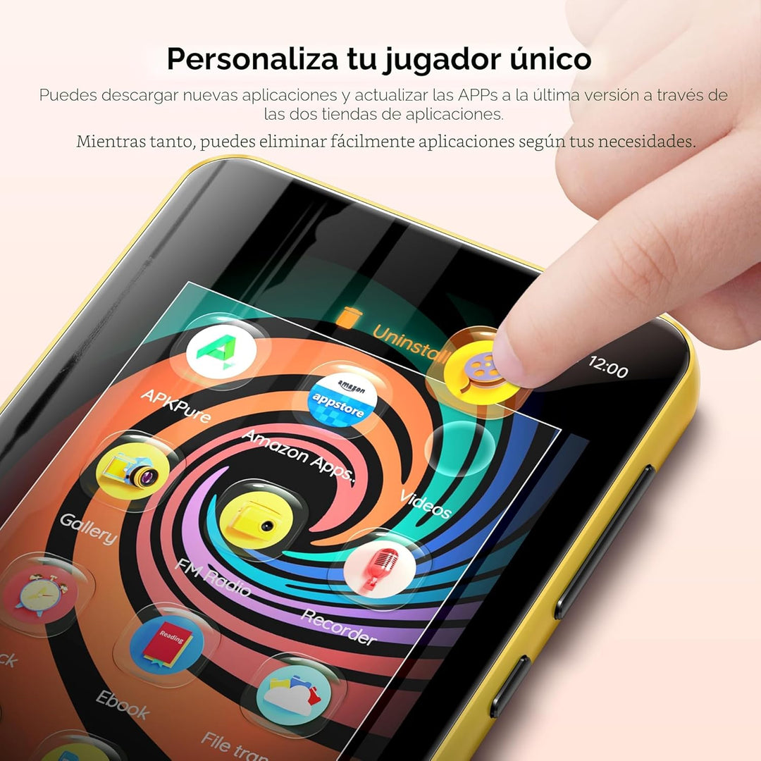 Reproductor de MP3 de 160GB con Bluetooth y WiFi, reproductor de mú...
