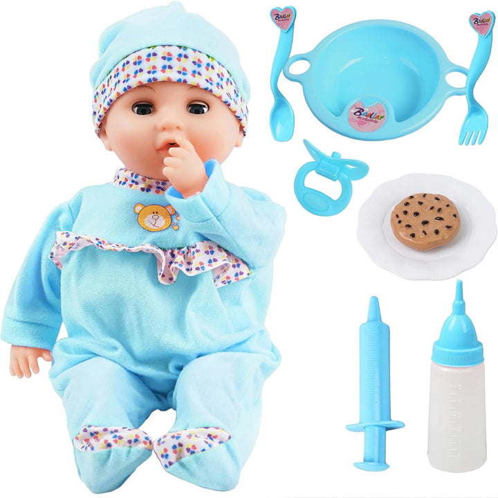 Toy Choi's Muñeca de bebé interactiva, muñeca de alimentación q...