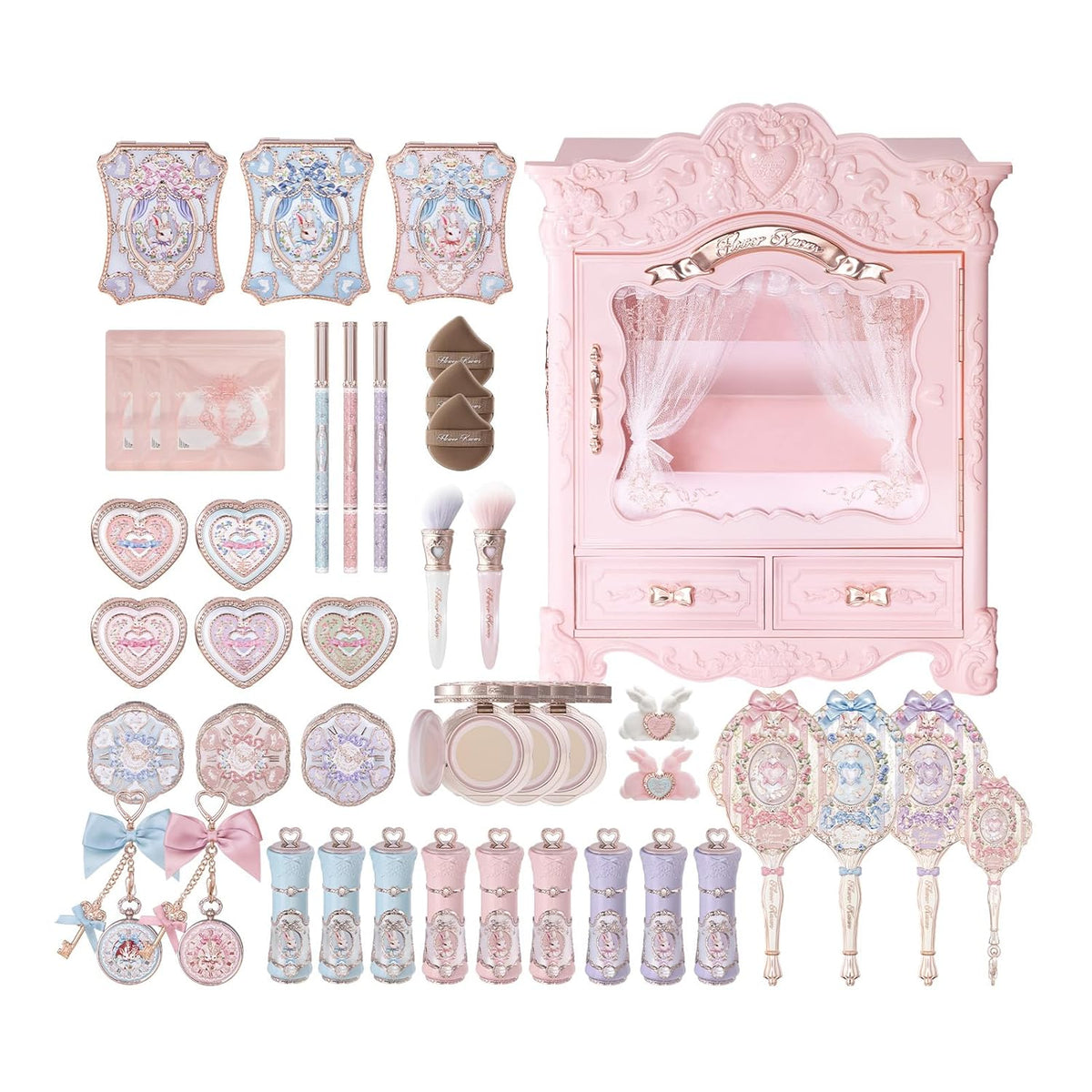 Flower Knows Bunny Garden All-In - Juego de regalo de 40 piezas, caja, N02 Marfil neutro