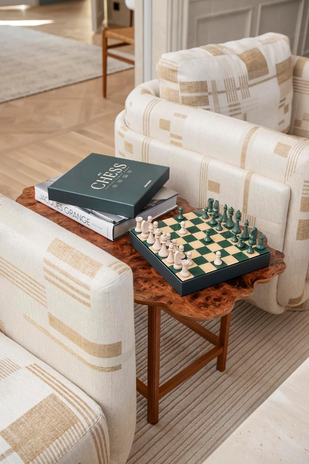 Set de Ajedrez Classic Green de Printworks - Piezas de Madera y Tablero de Acrílico
