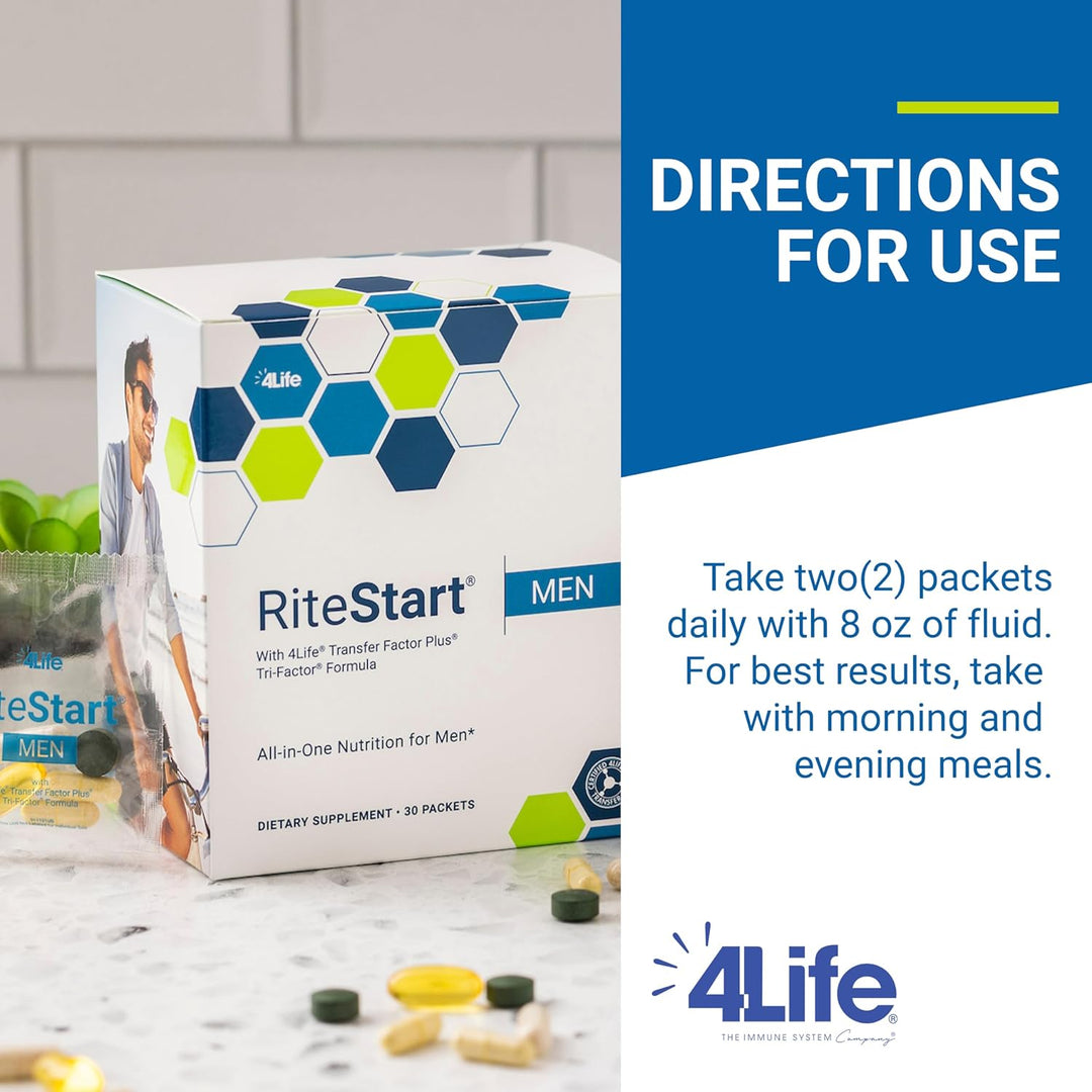4Life RiteStart - Multivitamínico para hombre con mezcla de hongos...