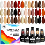 VANREESA Juego de 24 Piezas de Esmalte de Uñas en Gel - Colores Ele...