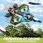 4DRC Aviones RC de espuma con control remoto para niños y adultos, avión de combate RC con luz, 360° Flip Fighter Jet Toys, Stunt Roll, regalos de juguete de avión para niños