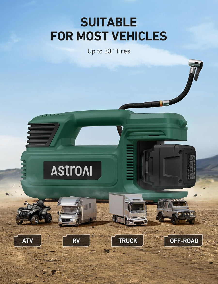 AstroAI TC4 - Inflador de neumáticos con compresor de aire portátil...