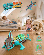 Gecko escalador de pared que cambia de color de próxima generación, lengua
