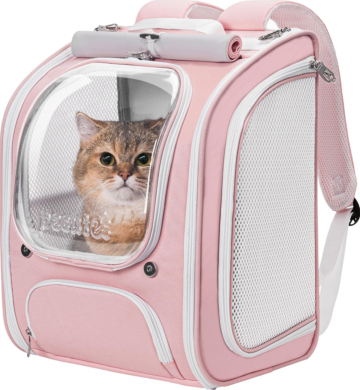 Pecute Mochila para gatos,Mochila de burbujas para gatos de gran espacio