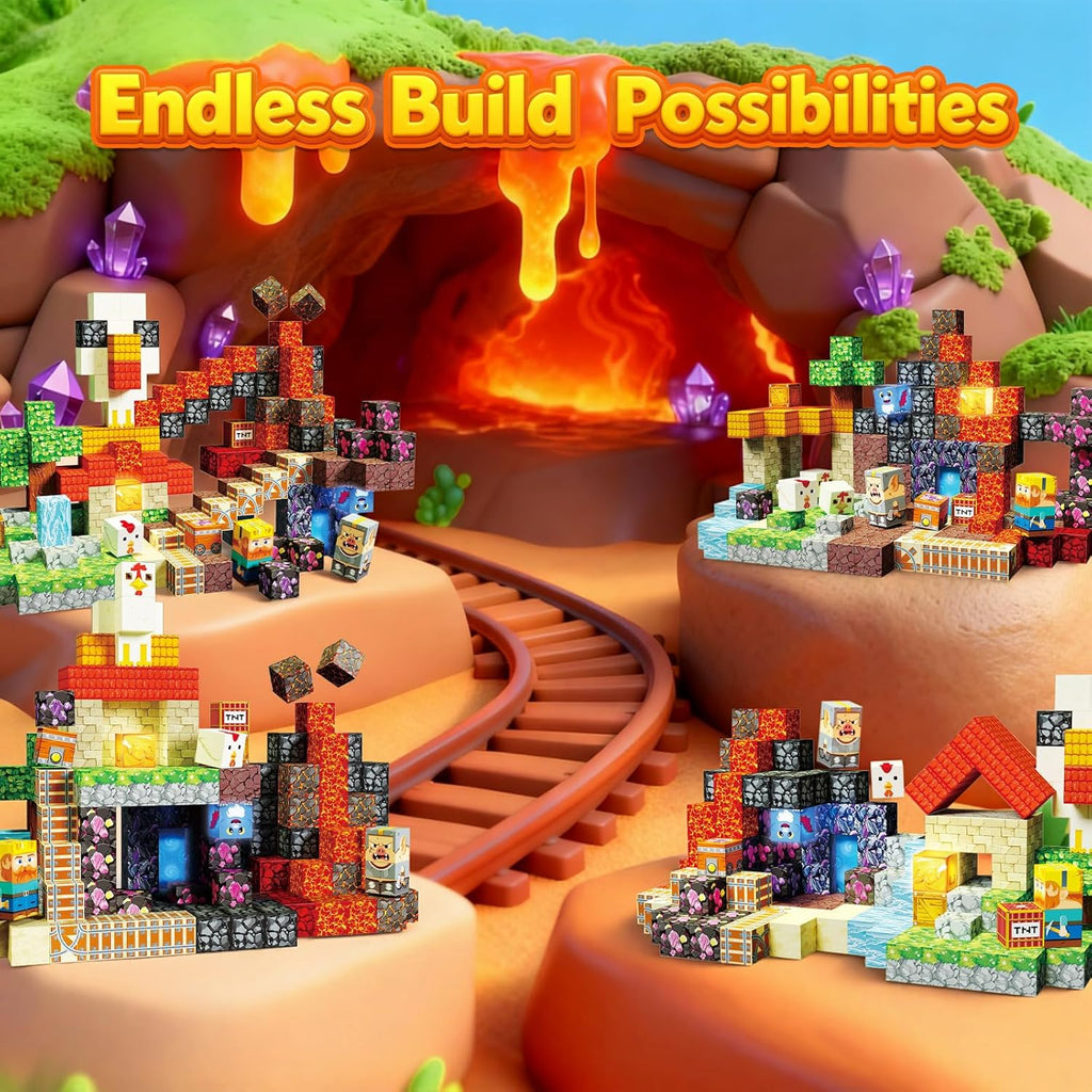 Laoren 200 bloques de construcción magnéticos para niños