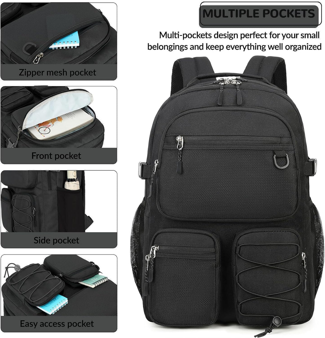 Mochila Lohol resistente al agua con múltiples bolsillos para viaje...