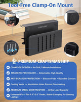 LUKETURE Soporte para laptop, almacenamiento lateral de escritorio...