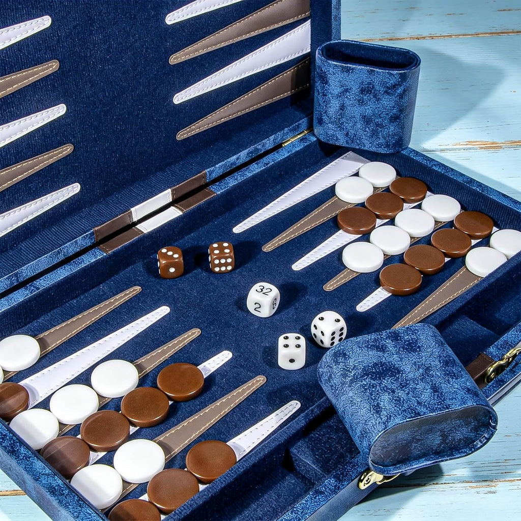 Juego de backgammon portátil para adultos, juego de mesa de viaje con
