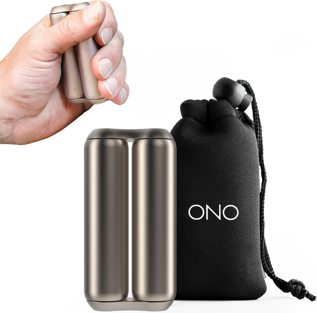 ONO Roller - Juguete antiestrés de mano para adultos | Ayuda a aliviar el estrés, la ansiedad, la tensión | Promueve la concentración, la claridad | Diseño compacto y portátil (titanio, tamaño junior