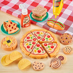 85pcs Play Food Sets para Kids Kitchen, Cutting Toy con 2 Baskets