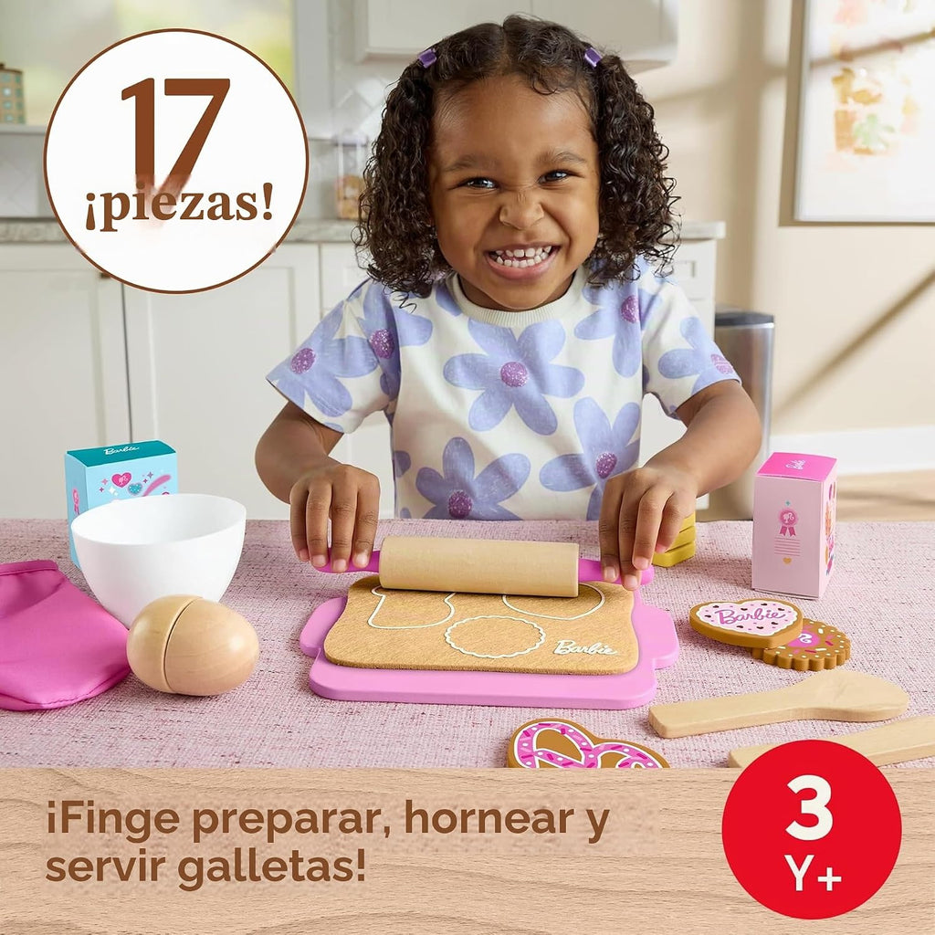 Fisher-Price Juego de hornear galletas Barbie de madera