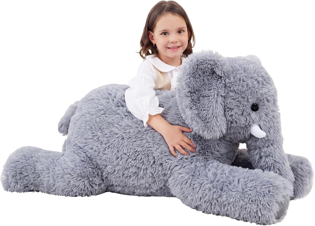 Animal de peluche de elefante gigante, juguetes de peluche de