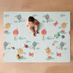 Nuby Alfombra de juego plegable reversible para bebé, 77 pulgadas x 58