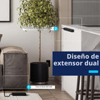 LIDER Extensor de salida con 3 receptáculos, 2 regletas de alimentación