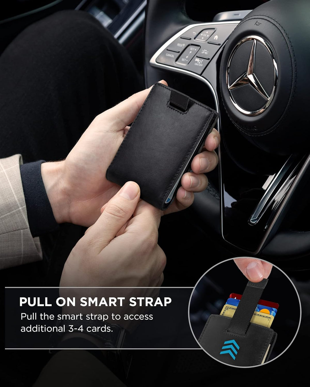 SERMAN BRANDS RFID Blocking Slim Bifold Genuine Leather Minimalist...