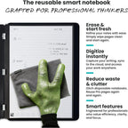 Rocketbook Pro Smart - Cuaderno reutilizable, letra de 8.5 x 11, azul