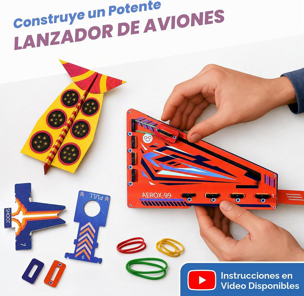 Doctor Jupiter Kit de lanzador de aviones de papel para niños a partir de 6