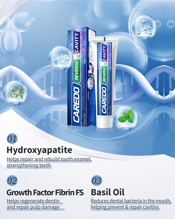 Sabor Mejorado - Pasta de Dientes de Hidroxiapatita CAREDO Cavity R...