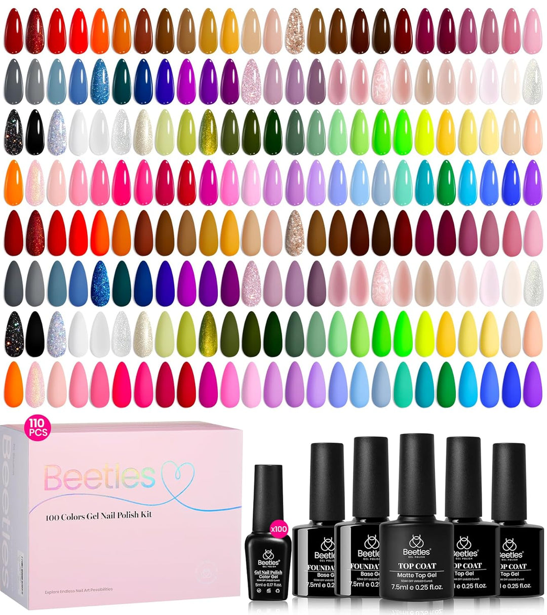 Beetles - Juego de esmaltes de uñas de gel Chroma Dreams, 100 color...