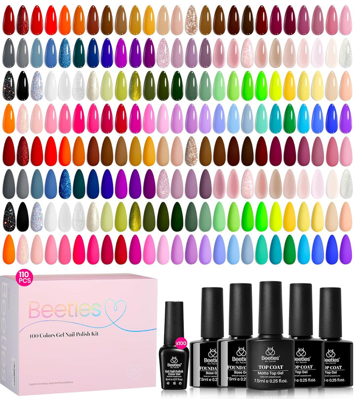 Beetles - Juego de esmaltes de uñas de gel Chroma Dreams, 100 color...