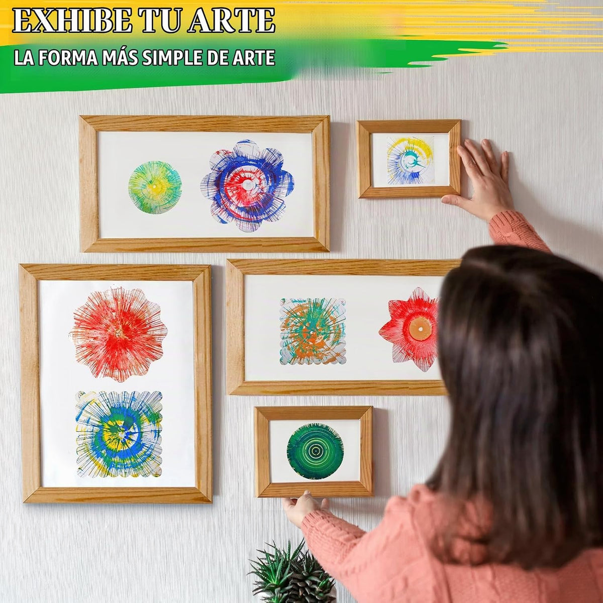 Máquina de arte giratorio para niños, kit de regalo para artes y