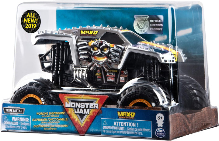 Monster Jam Oficial - Camión monstruo Max D, vehículo fundido a pre...