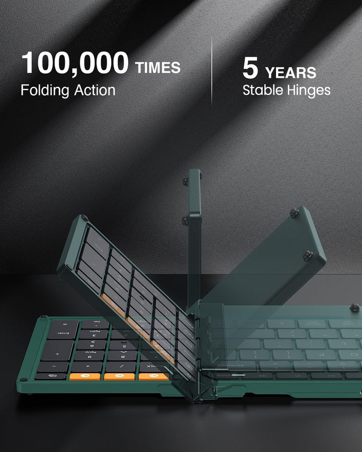 ProtoArc XK01 - Teclado Bluetooth plegable, teclado inalámbrico por...