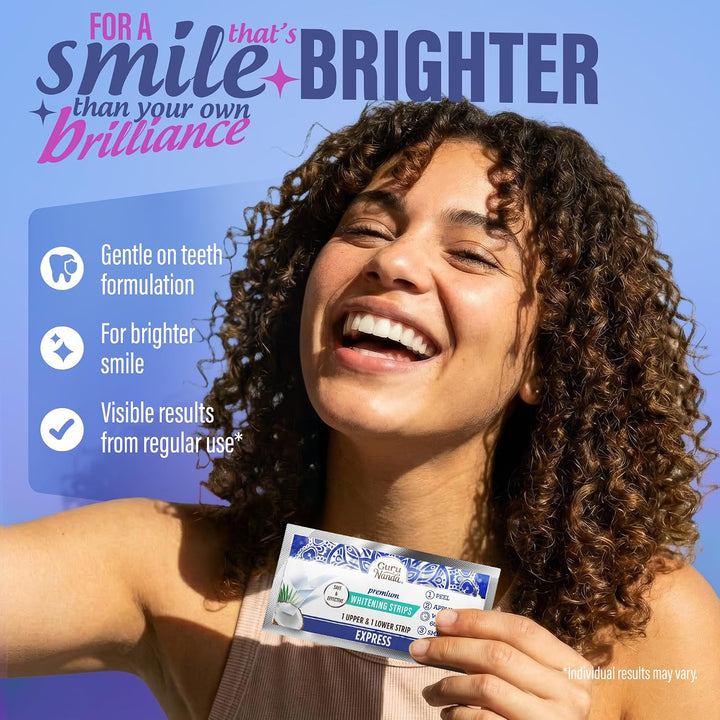 GuruNanda Kit de tiras blanqueadoras de dientes – Tratamiento de 7...