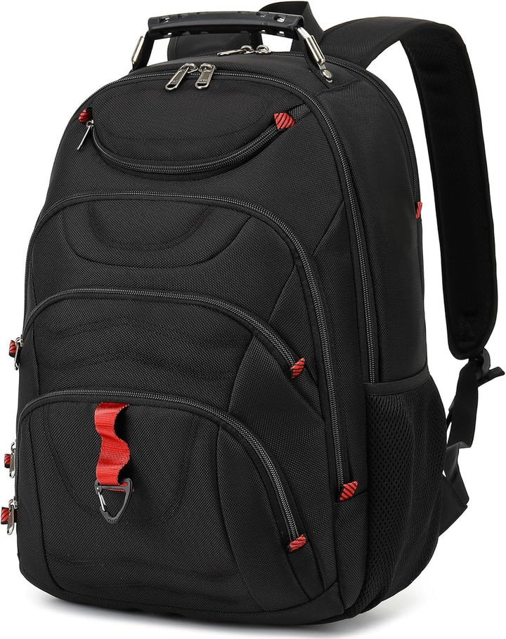 Mochila para laptop Boavan para hombre (Negro, 15.6), Negro, Elegante