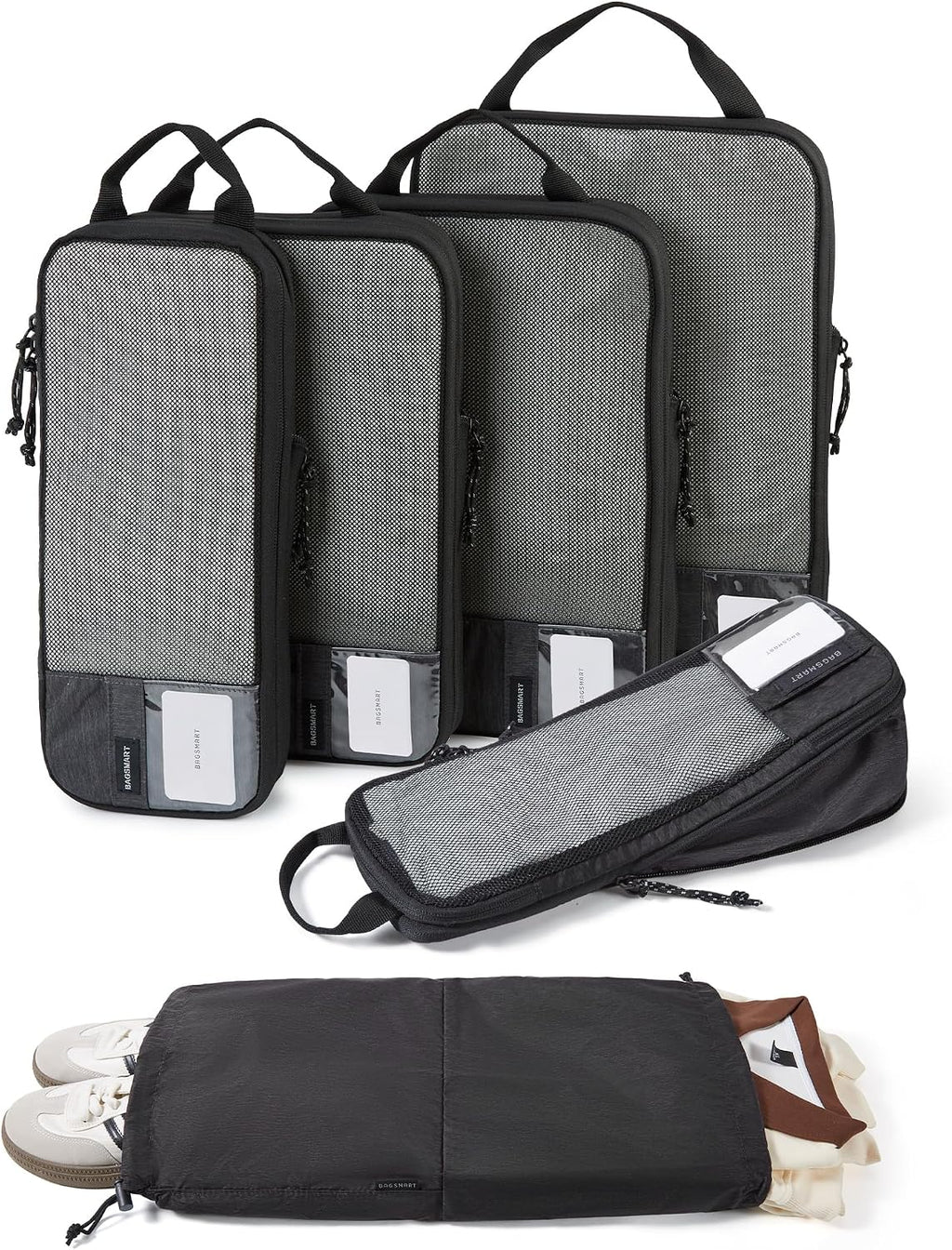 BAGSMART Cubos de compresión para artículos esenciales de viaje