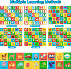 Atoylink Bloques de Construcción de Madera ABC para Niños Pequeños de 1-3 años, 30 Piezas de Juguetes Apilables de Alfabeto y Números con Vehículo de Juguete de Arrastre de Almacenamiento, Juguetes