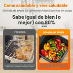 Freidora de aire horno de 4.2 cuartos de galón, multicocina 8 en 1 con cesta antiadherente, freidora de aire con función preestablecida, cocina para comidas saludables y bajas en aceite, operación conveniente