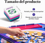 Juego de 160 azulejos de Mahjong americanos solamente, azulejos del zodiaco de 4 capas, diseño patentado de I+D hecho a medida para viajes de juego en casa (sin estuche ni chips)