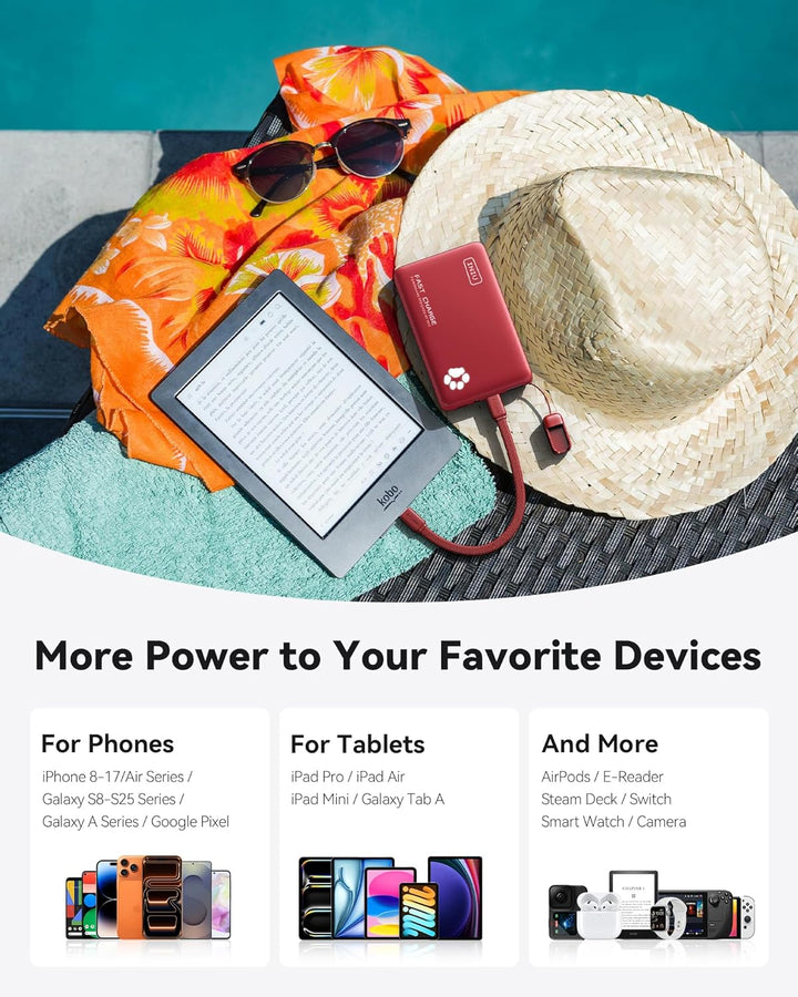INIU Cargador portátil, Power Bank PD de 10000mAh 45W ultra delgado...