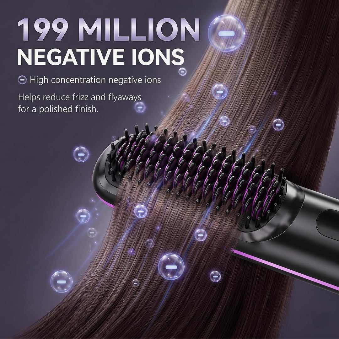XUNIQ Go Brush Pro - Cepillo alisador de pelo inalámbrico, portátil...