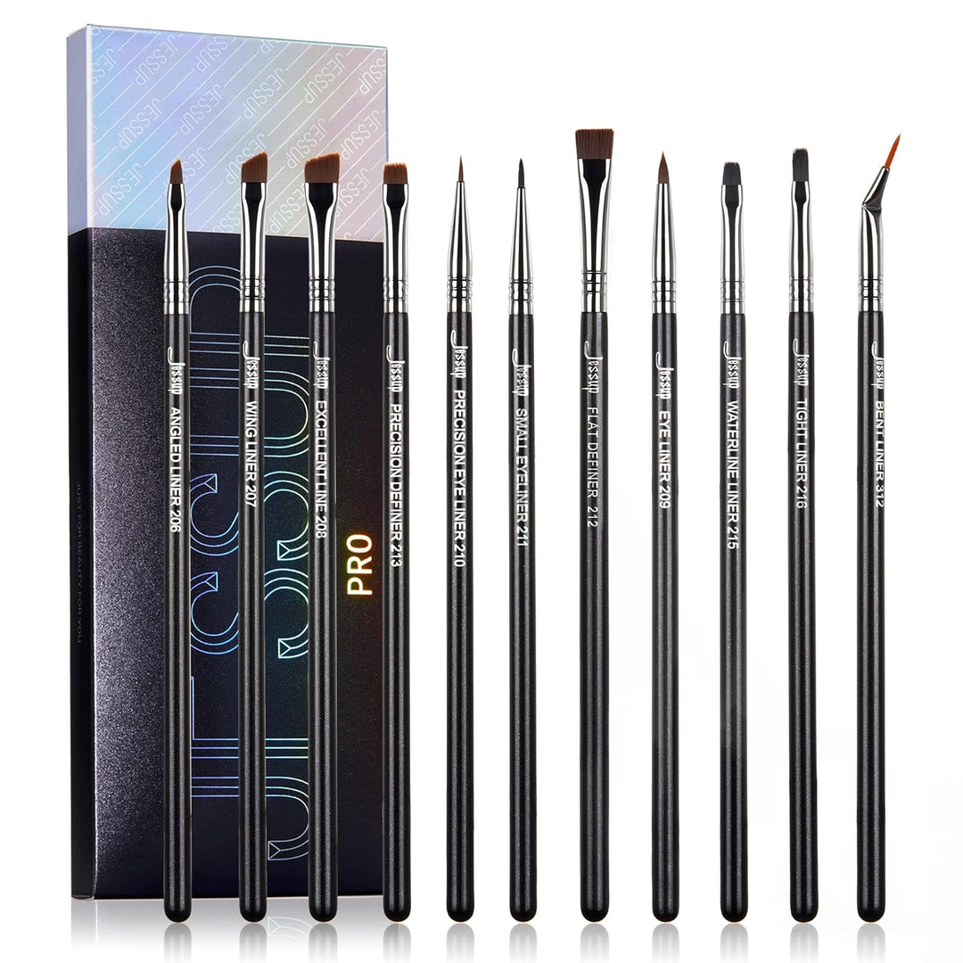 Juego de brochas delineador de ojos Jessup, brochas de maquillaje d...