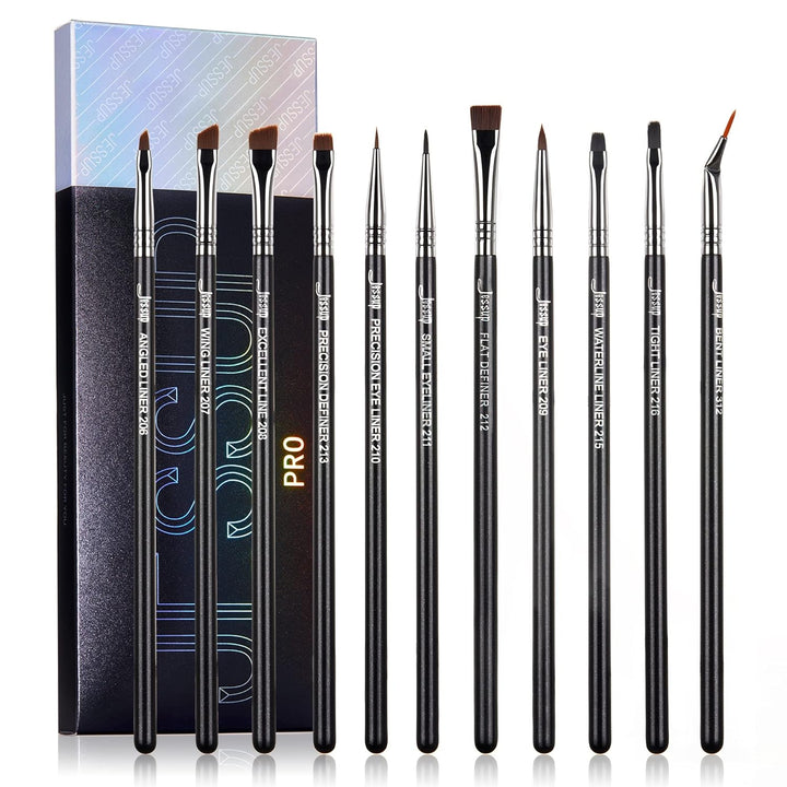 Juego de brochas delineador de ojos Jessup, brochas de maquillaje d...