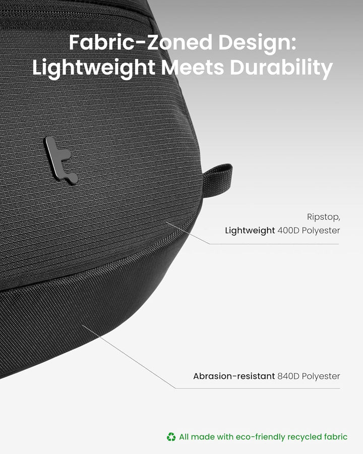tomtoc Mochila para laptop de 16 pulgadas, mochila ligera de 22 L,...