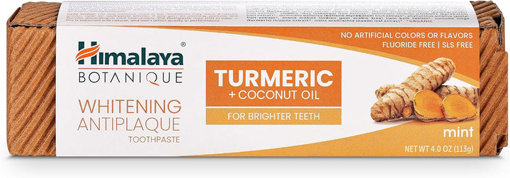 Himalaya Botanique - Pasta de dientes de hierbas antiplaca de cúrcu...
