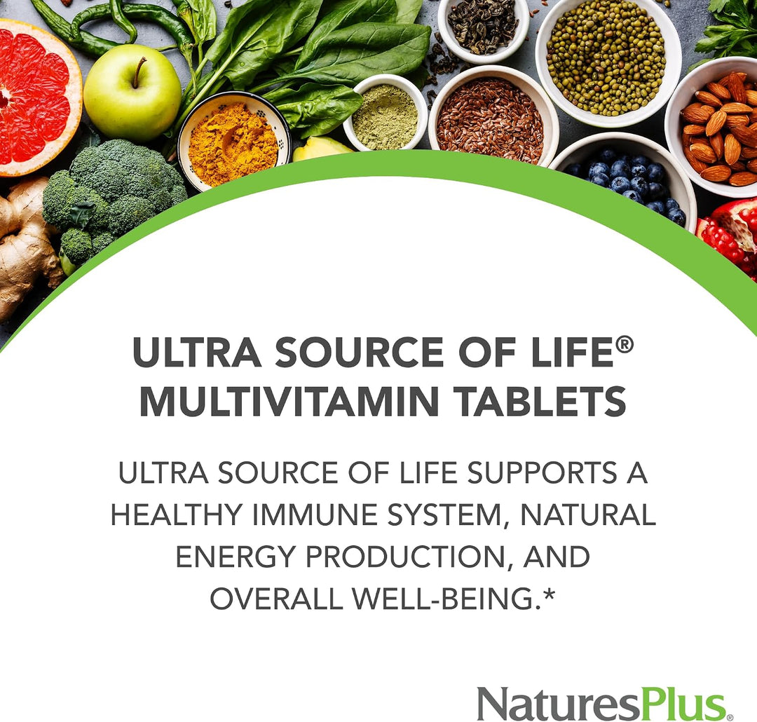 NaturesPlus Ultra Source of Life Multivitamínico - 90 tabletas - Ap...