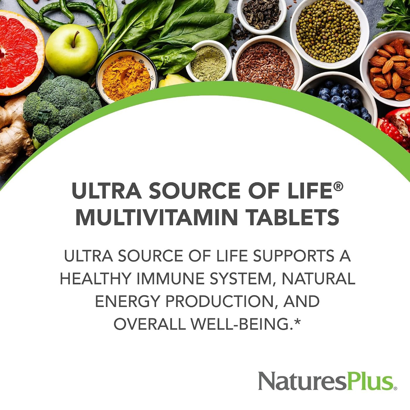 NaturesPlus Ultra Source of Life Multivitamínico - 180 tabletas - A...