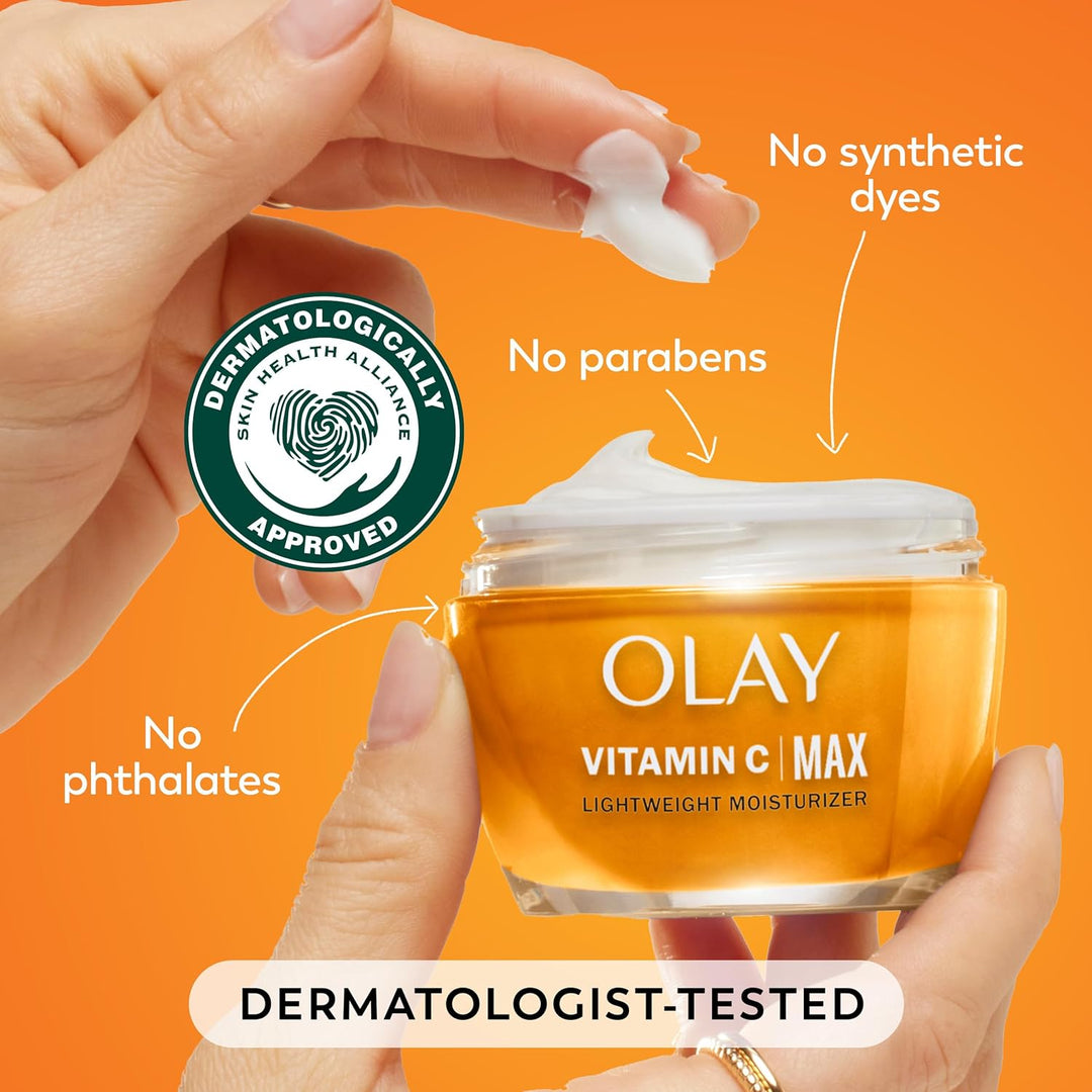Olay Crema Hidratante Facial con Vitamina C MAX, Crema Iluminadora...