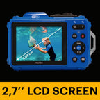 KODAK PIXPRO WPZ2 16MP Waterproof Digital Camera, 15m, 4X Zoom, Blue, Azul
